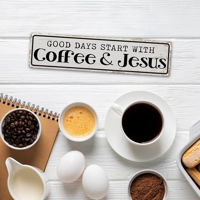 Coffee Signs for Coffees Station Decor, Good Days Start - Image 5