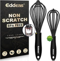 Eddeas Mini Silicone Whisk, Small Silicone Whisk 7+9in, BPA free Non Scratch by Eddeas