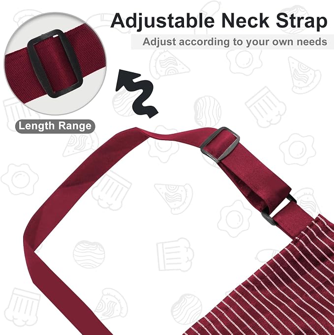 VALOME 2 Pack Kitchen Aprons, Apron - Image 5