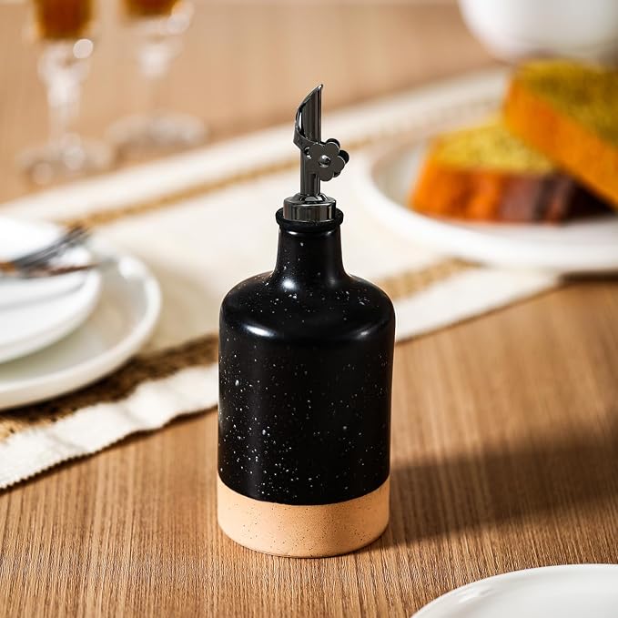 HOMCDALY Ceramic Olive Oil Dispenser Bottle, 16oz Oil Dispenser Bottle - Image 5