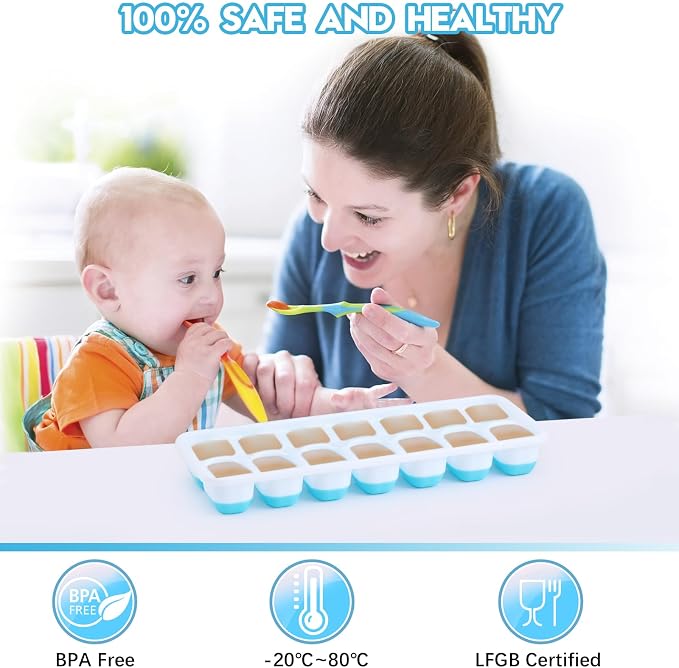 Silicone Ice Cube Tray, Jrisbo 4 Pack Easy-Release & Flexible 14-Ice Cube Trays - Image 3