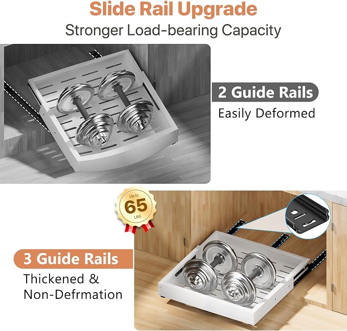 1 Pack Pull out Cabinet Organizer, Width Depth, - Image 5