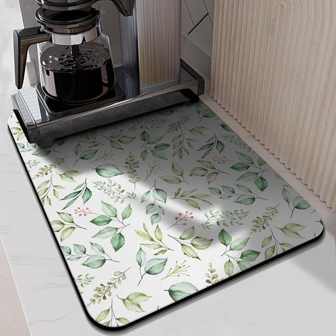 Kitchen Countertop Dish Drying Mat, Super Absorbent Coffee Bar Mat - Image 8