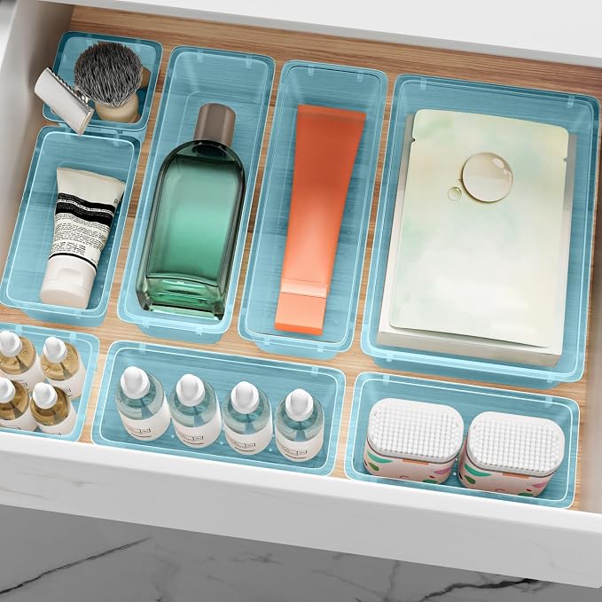 ElegantArray 12-Piece Drawer Organizer Set, 4 Sizes Versatile Plastic Vanity - Image 7