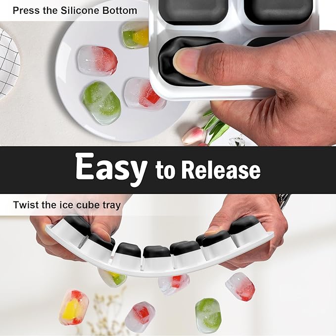 DclobTop Ice Cube Trays with Lid and Bin, Ice Trays - Image 2