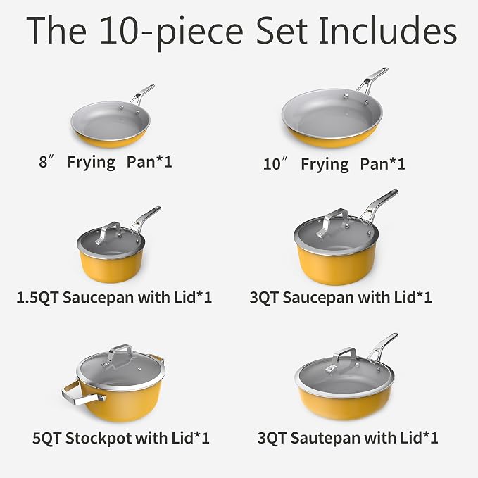 7-Piece Ceramic Nonstick Cookware Set - Image 3