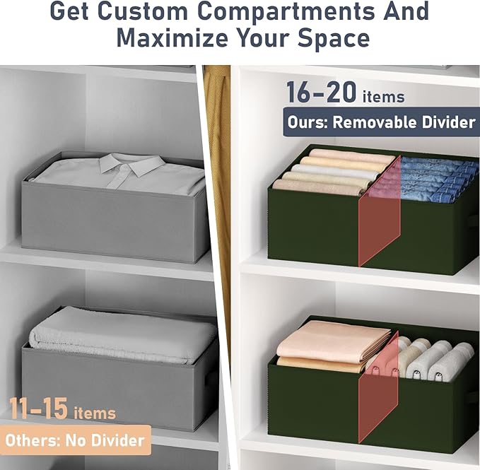 DIMJ Large Closet Shelf Organizer Bins 6 Packs - Image 2