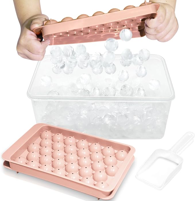 WIBIMEN Ice Cube Tray with Lid and Bin by WIBIMEN