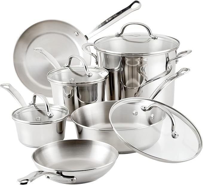 Farberware Millennium Stainless Steel 10-Piece Cookware Set by Farberware