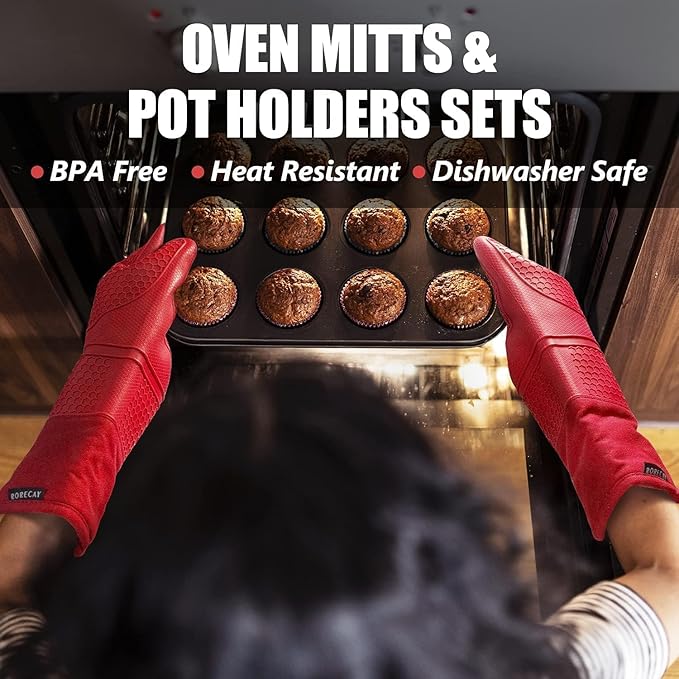Rorecay 6pcs Oven Mitts and Pot Holders Sets - Image 5