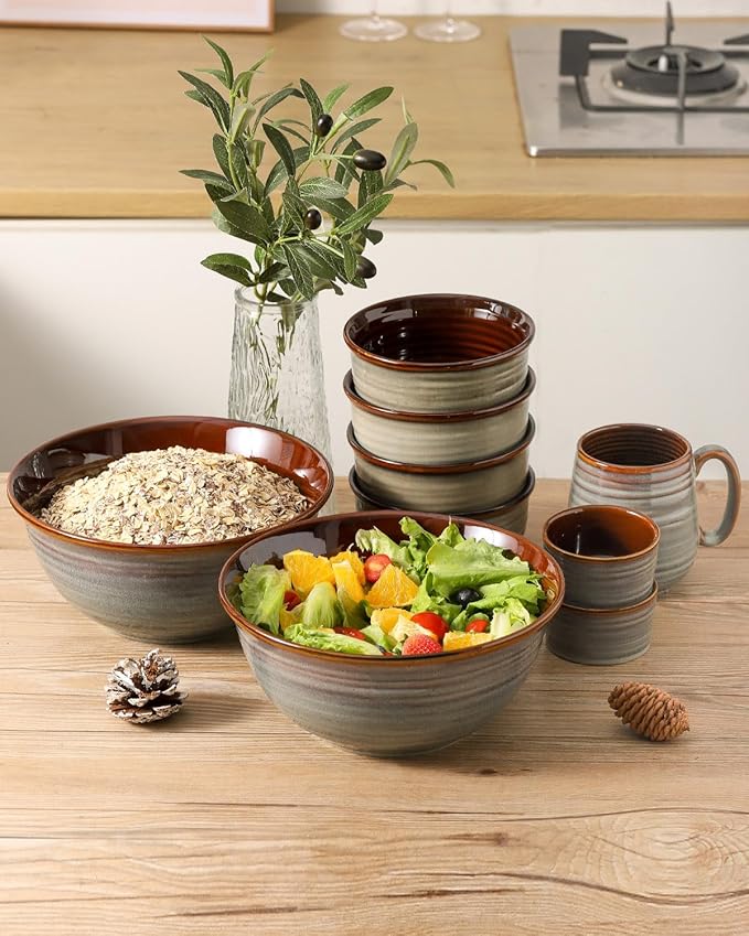 Hasense Serving Bowls, 84 Ounce Ceramic Serving Dishes - Image 7