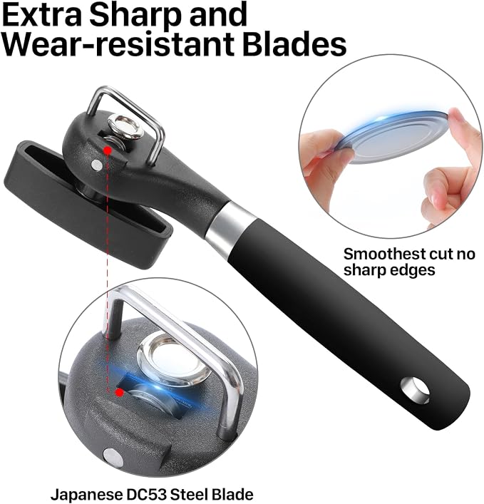 Beneno Can Opener, Manual Side Safe Cut Can Opener Smooth Edge - Image 3
