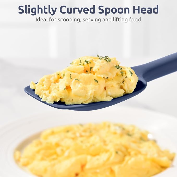 U-Taste Extra-Long 600ºF Heat Resistant Spatula Spoon: 14" Silicone Spoonula - Image 7