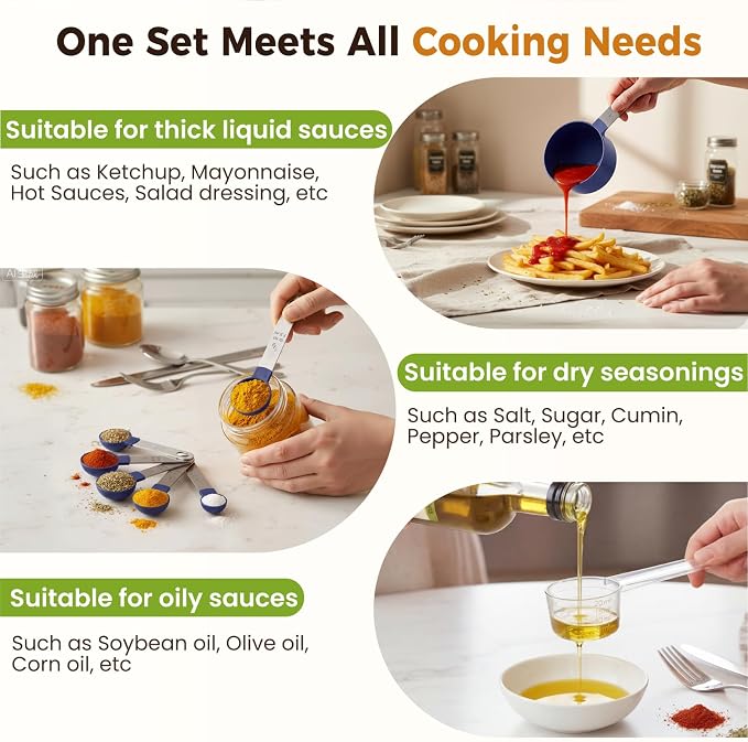 16PCS Measuring Cups and Spoons Set, Measuring Spoon Set - Image 3