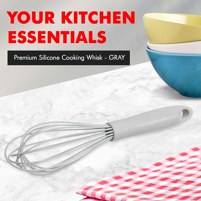 Chef Craft Premium Silicone Wire Cooking Whisk, 10.5 inch - Image 2