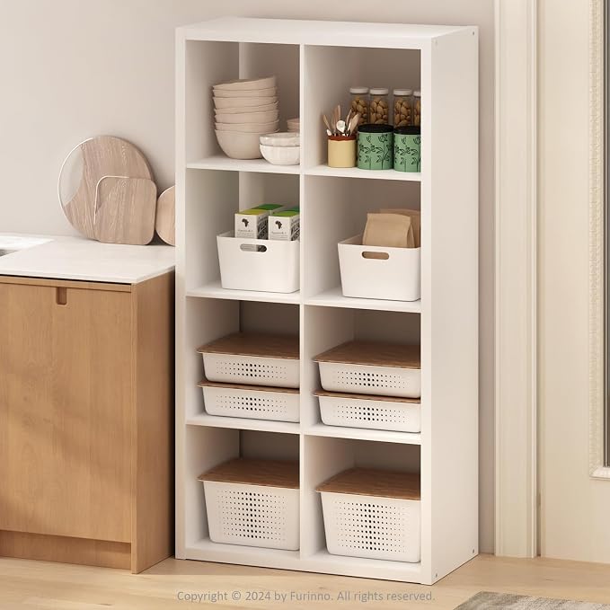 Furinno HERMITE Kitchen Island, 8-Cube Coffee Bar, Extra Thick Kitchen Storage - Image 2