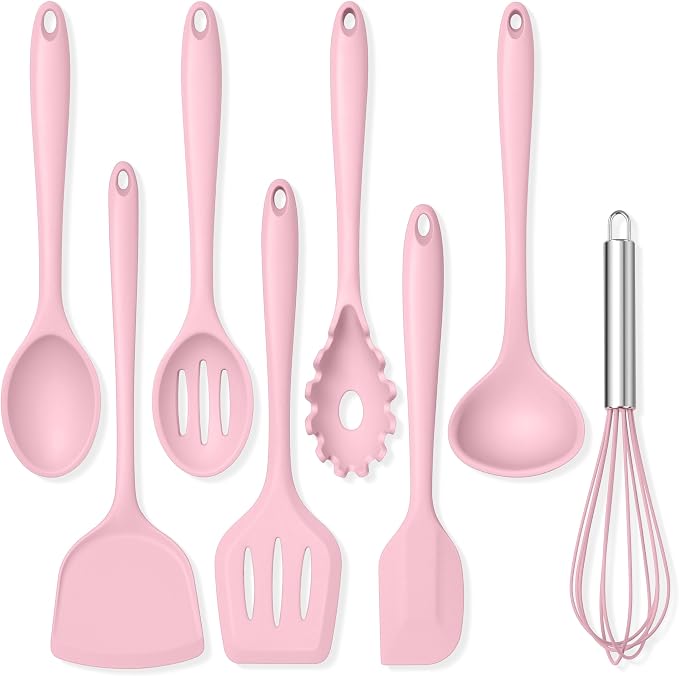 TeamFar 8 PCS Silicone Cooking Utensils by TeamFar