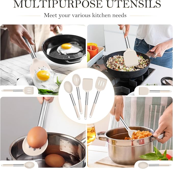 TeamFar Kitchen Utensils, for Frying Mixing Draining Turning, Healthy & - Image 6