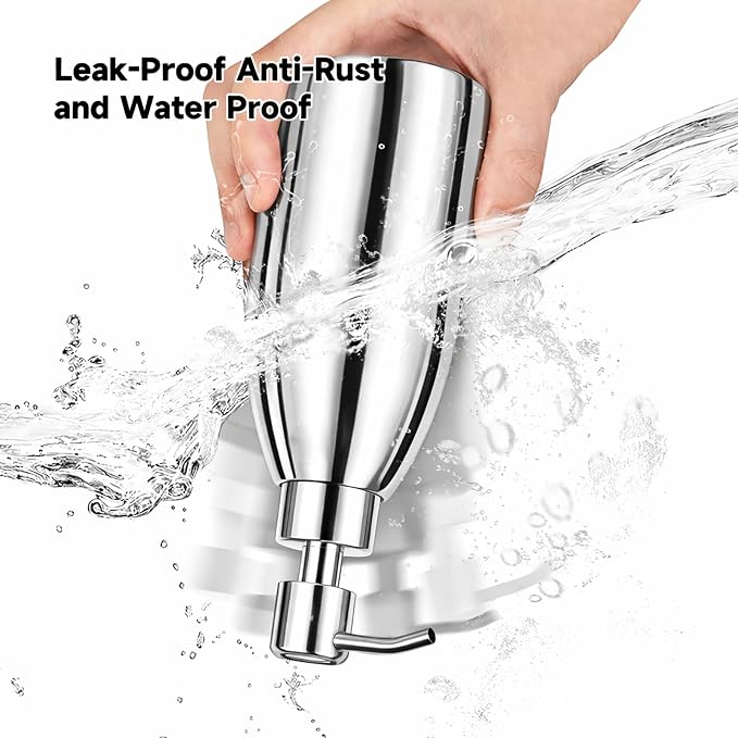 304 Stainless Steel Soap Dispenser 16oz Rust-Proof Liquid Soap Pump Bottle - Image 5