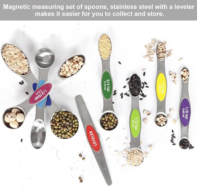 Magnetic Measuring Spoons Set Stainless Steel - Image 3