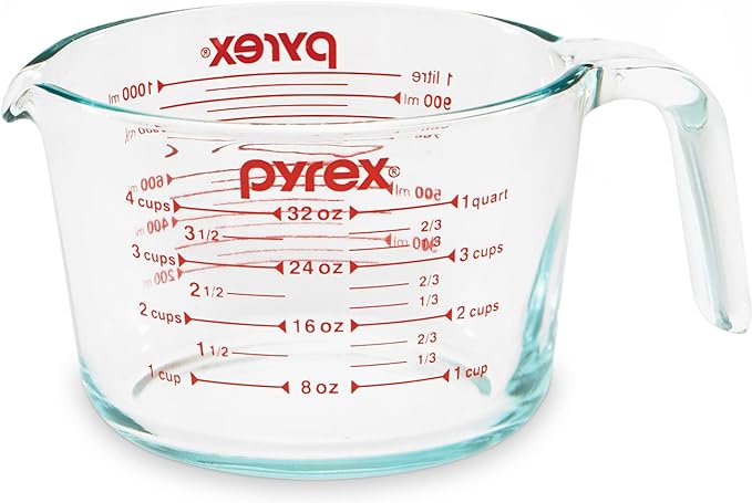 Pyrex 4-Cup Glass Measuring Cup by Pyrex