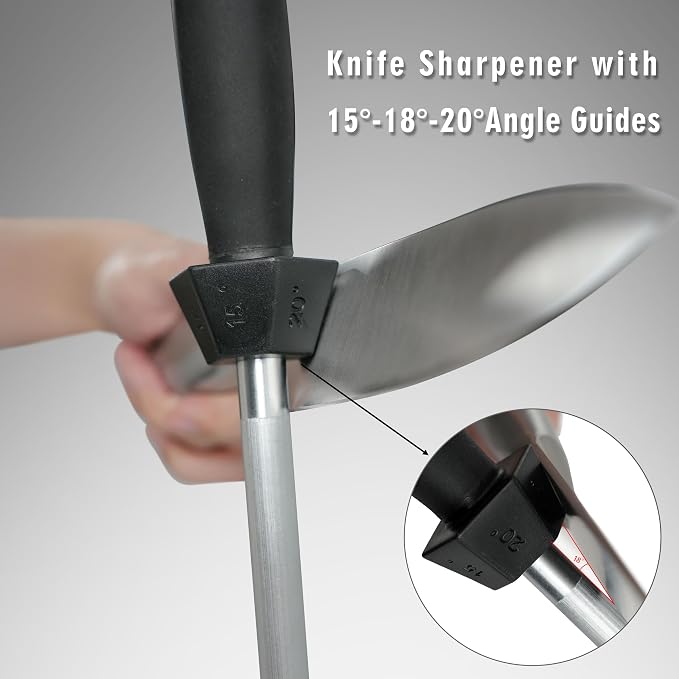 Knife Sharpener Knife Sharpening Rod Honing Steel - Image 2