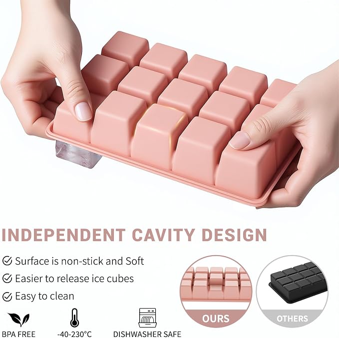 Silicone Ice Cube Tray 3 Pack - Image 2