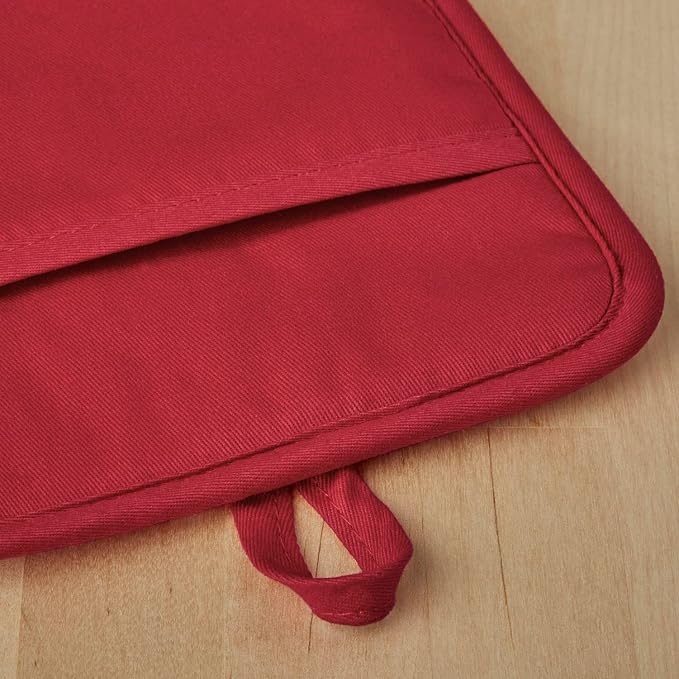 KitchenAid Ribbed Soft Silicone Pot Holder 2-Pack Set, Passion Red - Image 3