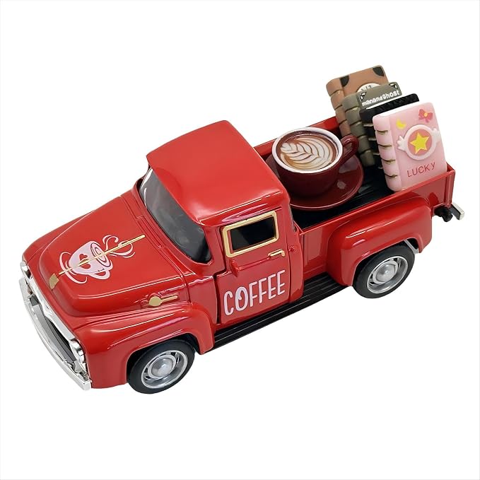 Coffee Bar Decor Vintage Mini Metal Pickup Truck Decor by Unknown