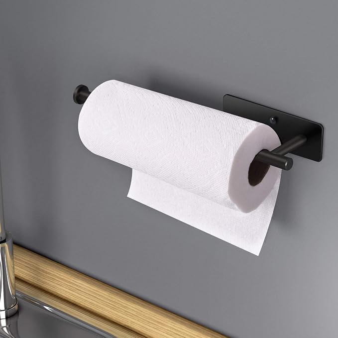 VAEHOLD Self Adhesive Paper Towel Holder Under Cabinet Mount, Wall Mount Paper - Image 7