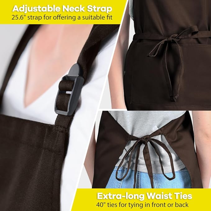 ROTANET Extra Large Apron for Men Adjustable Bib Aprons - Image 5