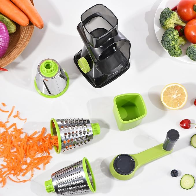 Rotary Cheese Grater with Handle Kitchen Shredder Slicer Grater Slicer Ice - Image 8