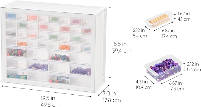 IRIS USA Small Parts Storage Cabinet, Made in USA, 44-Drawer Organizer - Image 3