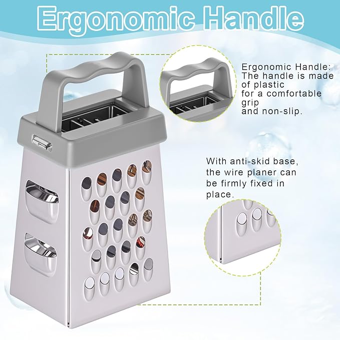 12 Pcs Mini Cheese Grater Stainless Steel Box Grater - Image 5