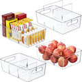Mpotmiy 4 Pack Clear Pantry Organizers and Storage Bins by Mpotmiy
