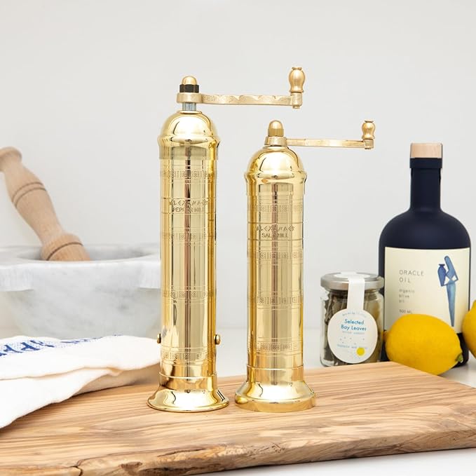 Alexander Home Original Greek Pepper Mill, 9-Inch Brass – European Manual - Image 6