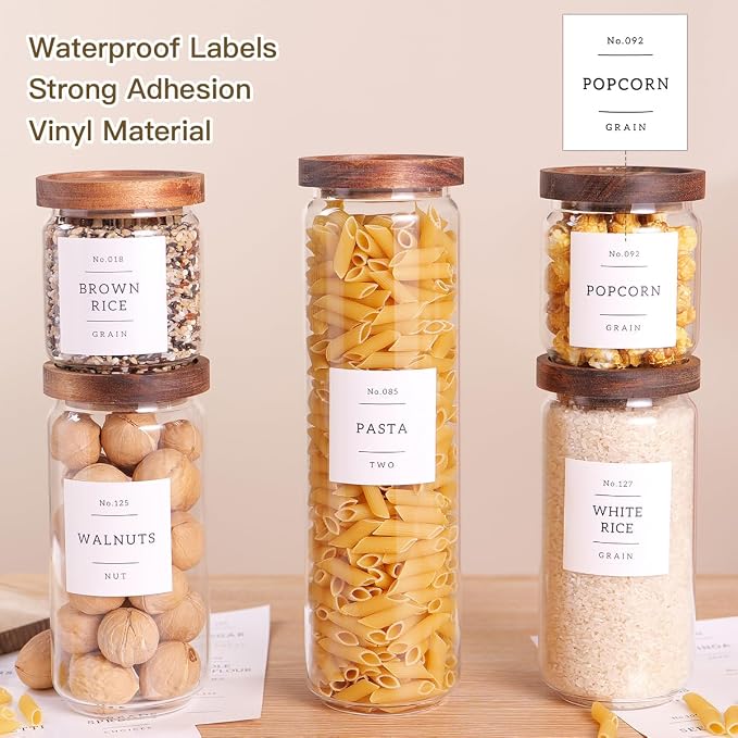 5 Set Glass Pantry Storage Jars - Image 3