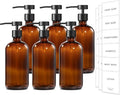 GMISUN Amber Glass Soap Dispenser, 6 Pack Bathroom Hand Soap Dispensers by GMISUN