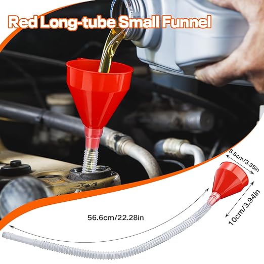 10Pcs Funnels for Automotive Use, Automotive Funnels Set, Wide Mouth Fuel Funnel - Image 5