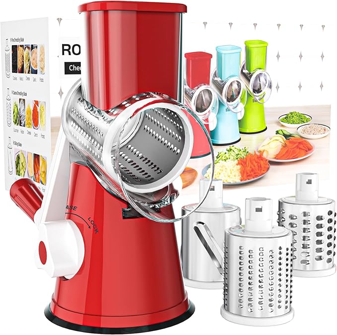 Cambom Rotary Cheese Grater Hand Crank Cheese Shredder by Cambom