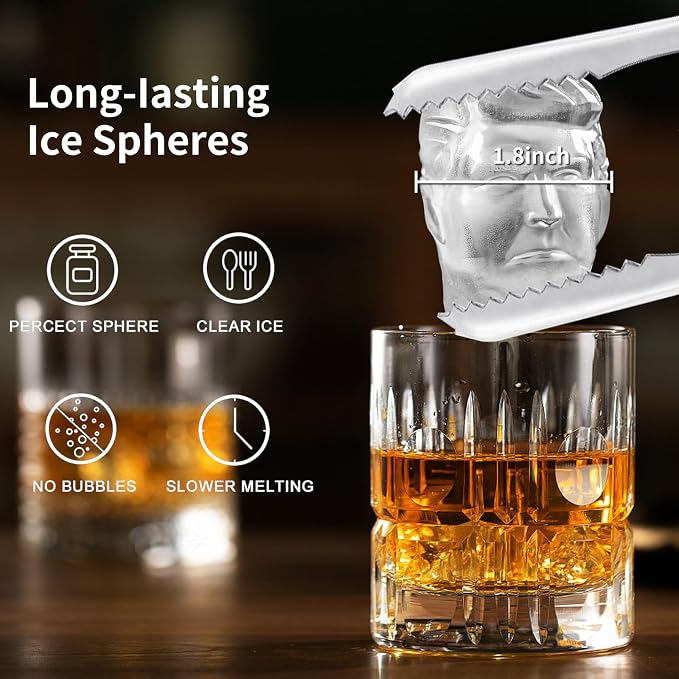 3D Ice Cube Tray, 1.8" Clear Ice Cube Maker - Image 2