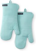 KITCHENAID Gourmet Series Gridlines Oven Mitts 2-Pack Set, Heat Resistant up to by KitchenAid