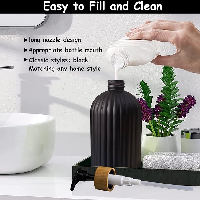Black Glass Soap Dispenser Set - Image 3