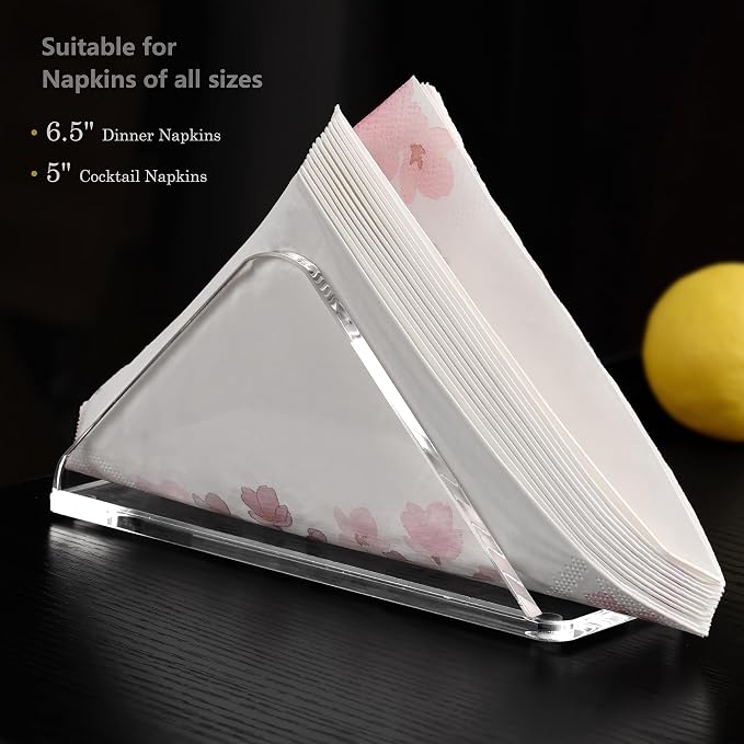 Acrylic Standing Triangle Paper Napkin Holder - Image 5