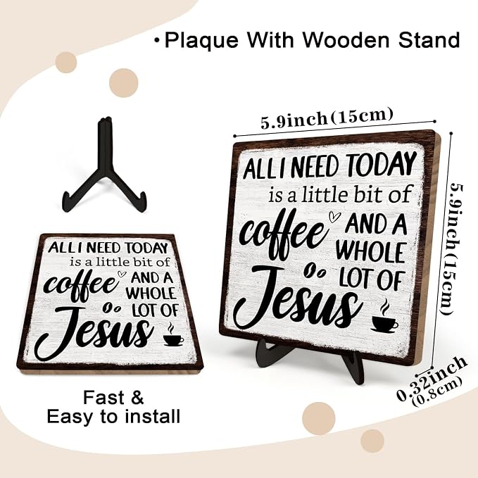 Coffee Bar Plaque, Vintage Desk Decor - Image 2