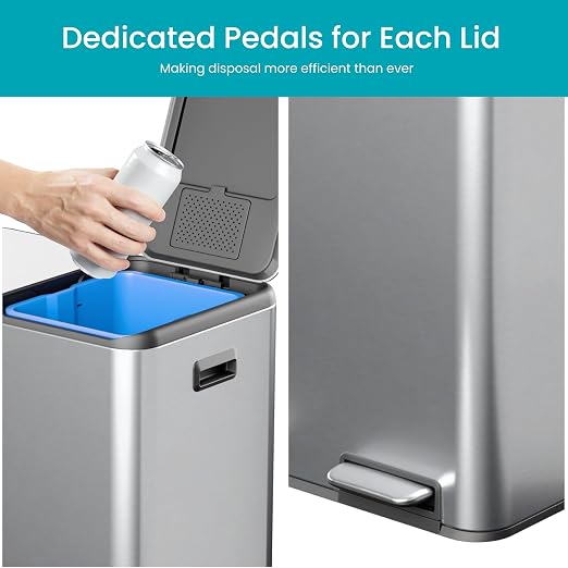 Home Zone Living 16 Gallon Kitchen Trash Can - Image 3