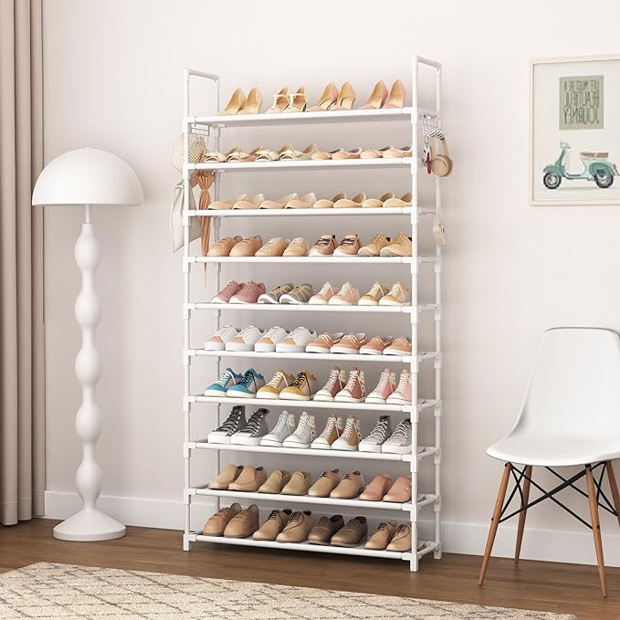 VTRIN 10 Tiers Shoe Rack Tall Large Capacity Wide Shoe Organizer Sturdy Shoe - Image 7