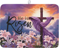 Easter Cross He is Risen Dish Drying Mats 18x24 Inch Spring Drying Mat by Kawani
