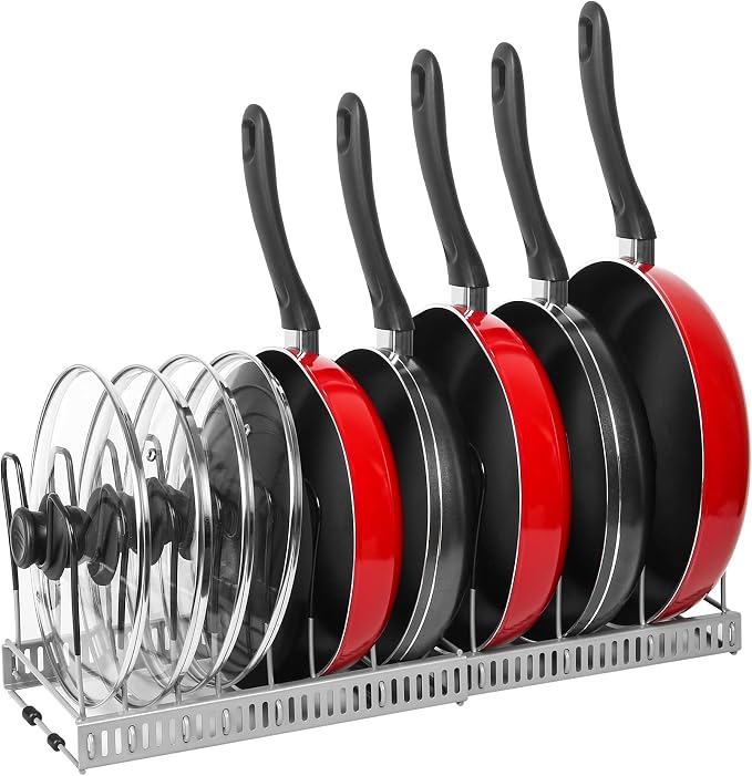 ROOHUA Pot Rack Organizer -Expandable Pot and Pan Organizer by ROOHUA