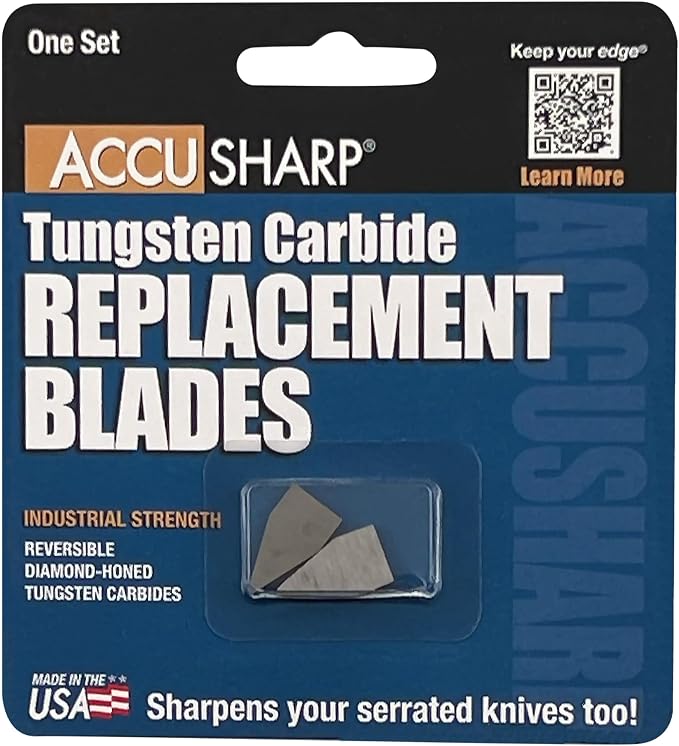 AccuSharp Knife Sharpener Blades, Tungsten Carbide Replacement Blades, 2 Pieces - Image 3